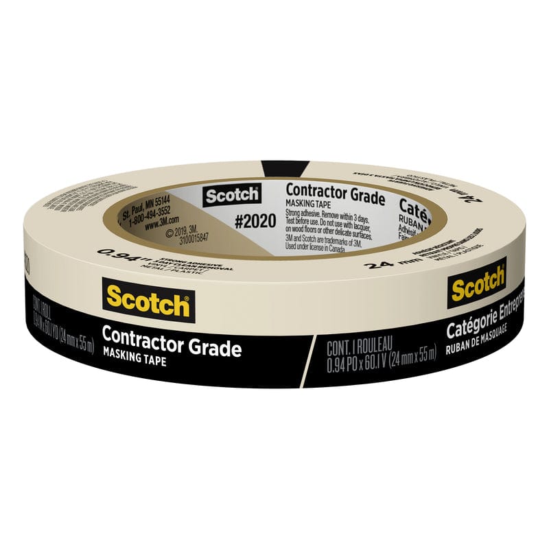 Scotch Contractor Grade .94 in. W x 60.1 yd. L Beige Cinta de enmascarar de resistencia media 1 paquete