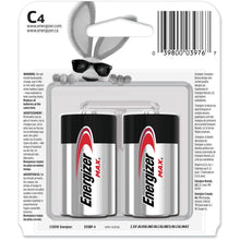 Cargar imagen en el visor de la galería, 32108 Pilas alcalinas Energizer MAX C, paquete de 4 en tarjeta
