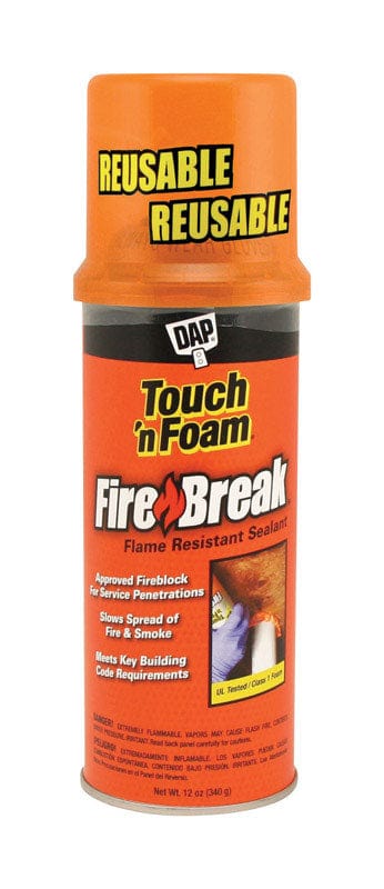 Sellador de espuma de poliuretano naranja Touch 'n Foam Fire Break, 12 oz.